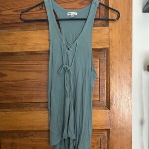 PINK Victoria's Secret Lace-Up Tank Top - Teal